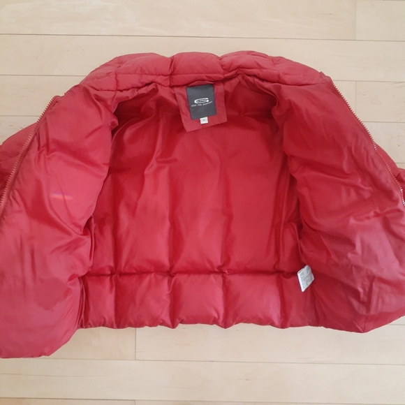 VTG Y2K G-Star Raw Denim Women's Down Jacket Red Size Small Rare - Picture 7 of 11